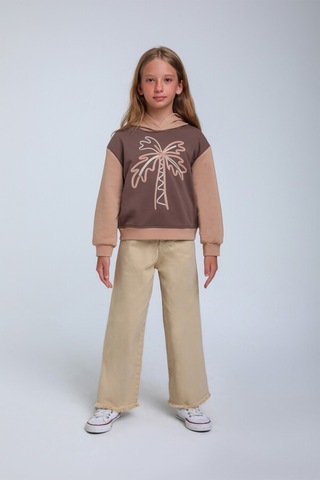 Xo Kids Kız Çocuk Sweatshirt 5-9 Yaş 35871 Kahve Kahverengi