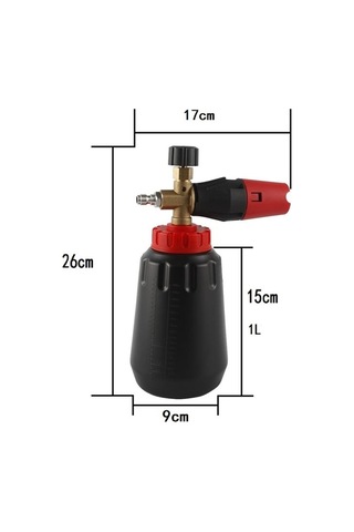 Sones Araba Yıkama Su Tabancası Köpük Kabı Yüksek Basınçlı Su Tabancası Köpük Kabı Siyah Ağızlı Siyah Köpük Kabı