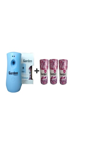 Garden Oda Kokusu Freshmatik, Otomatik Sprey Makine +kristal Yedek Sprey 260 Ml Air Freshener + Otomatik Sprey Yedeği Oda Spreyi Kristal 260 Ml X 3 Adet Kristal