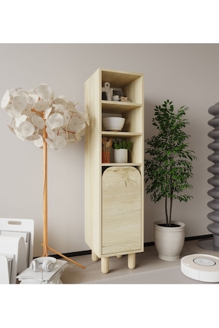 Parma 1 Kapaklı Mutfak Dolap, Kahve Köşesi, Çok Amaçlı Dolap Safir Meşe