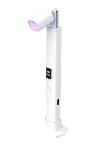 Hfambition Beyaz Led Tırnak Lambası, Telefon Tutucu Tabanlı, 180mah Pil, 45/60s Zamanlama, Geri Çekilebilir Katlanabilir Kafa, Ekranlı Beyaz