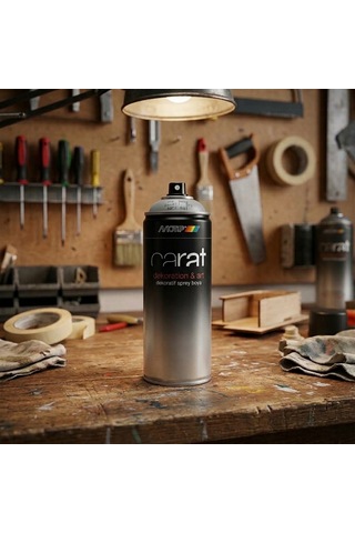 Motip Carat Ral 9006 Sprey Boya 400ml - Yarı Mat Sedefli Gri Çok Renkli