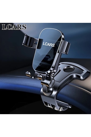 Boatshop1 Lcars Premium Gümüş Alaşımlı Ayna Araç Telefon Tutucu Geliştirilmiş Navigasyon Desteği Dönebilen Gösterge Paneli Montajı