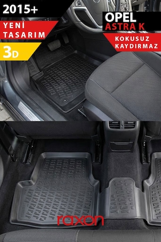 Opel Astra K 2015+ 3d Havuzlu Paspas Tam Uyumlu Su Geçirmez, Kaymaz