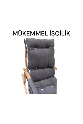 Yaren Home Dizayn Sallanan Sandalye, Dinlenme Koltuğu,tv Sandalyesi,baba Sandalyesi,dede Koltuğu Antrasit Krem Antrasit - Krem