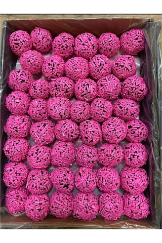 Pembe Çikolata Kaplı Truf Topları 500 Gr