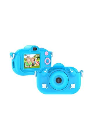 Vkemall Mavi Çocuklar Dijital Kamerası - 12mp 1080p, Ön Arka Çift Kamer, 2.0" Ips Ekran, Otomatik Odak, İçin Dahili Pil