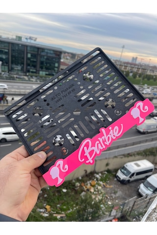 Barbie Özel Tasarım Pleksi Motosiklet Plakalık