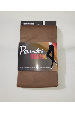 Penti Termal Kadın Ten Renki Içi Polar Kışlık Esnek Külotlu Çorap 001