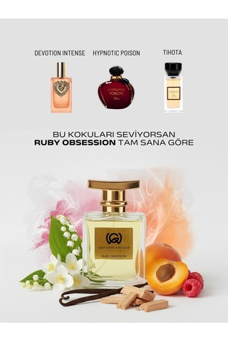 Ruby Obsession Kadın Parfüm Sexy Kayısı, Hindistan Cevizi, Yasemin, Vanilya, Misk Meyveli