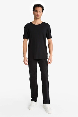 Defacto Slim Fit Dar Kesim Bisiklet Yaka Ribana Kısa Kollu Tişört F9535ax25hsbk81 SIYAH