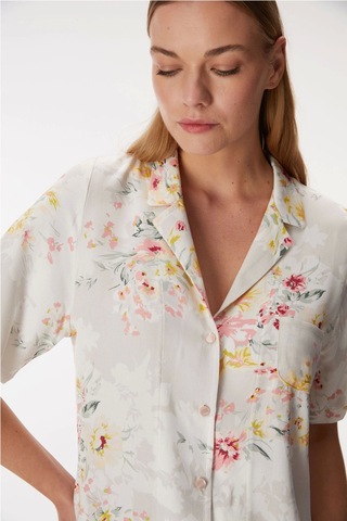 Anıl 11355 Kadın Kısa Kol Gömlek Ve Şort Takım Pembe