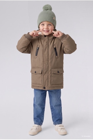 Defacto Dokuma Etiketli Triko Bere Erkek Bebek Y6262a226wngn270 Yeşil-gn270