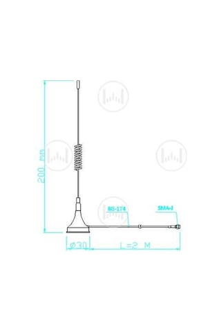 Antenna Home Ah3g.405 4g/nb-ıot Sma-j Metal Anten