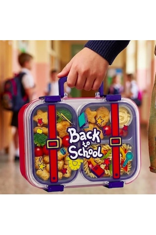 Vagonlife Beslenme Kutusu Lunch Box Paslanmaz Çelik 700 Ml Kırmızı