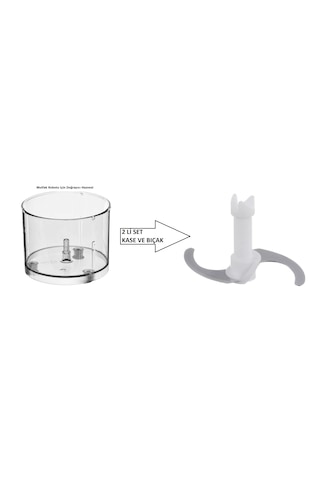 Bosch Uyumlu Ergomix Seri 4 El Blender Doğrayıcı Haznesi Ve Bıçağı