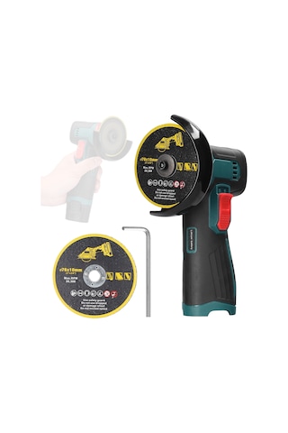 Springsun 3 İnç Fırçalı Motorlu Taşınabilir Lityum Pil Şarjlı Açılı Taşlama Makinesi - Seramik, Karo, Ahşap, Taş & Çelik İşleme