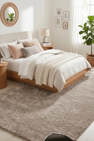 Poly Peluş Halı-vizon - Salon-mutfak-antre-oturma Odası-yumuşak-kaymaz Taban-yıkanabilir Modern