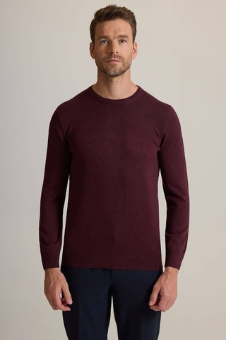 Ysf Erkek Bordo Bisiklet Yaka Triko