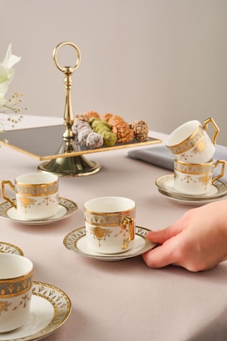 Karaca  Tuğra 6 Kişilik Kahve Fincan Takımı 100 Ml