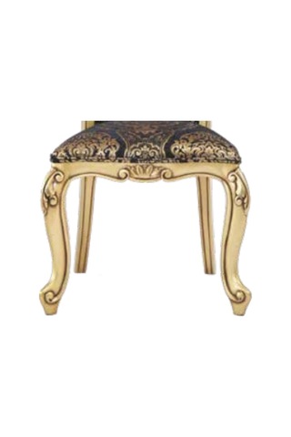 Bengimobilya Sandalye Zus003 Klasik Model Yaldızlı Nakışlı Kumaş Gold Oymalı K