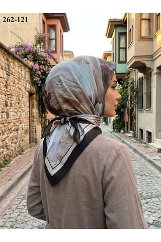Moonscarfs Moonscarf Desenli Bambu Pamuk Eşarp 262-121 Çok Renkli