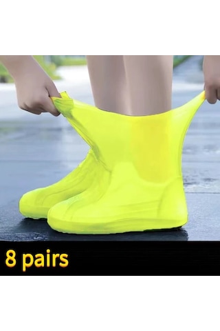 Willowhaven 8 Çift Su Geçirmez Lateks Ayakkabı Kılıfı Sarı Unisex Tek Beden Outdoor Kullanım Altın