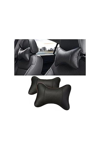 Oto Araç Boyun Yastığı Ortopedik Seyehat 2 Adet Siyah