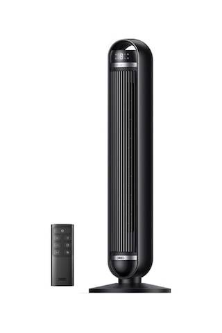 36 İnç Kule Tipi Fan, Ev Ve Yatak Odası Kullanımı, 8,5 M/s Güçlü Hava Akışı, 8 Hız Kademesi, 4 Çalışma Modu, 25 Db Sessiz Kanatsız Tasarım, 90 Salınım, 8 Saat Zamanlayıcı, Led Ekran