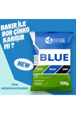Agroege Blue Mix %20 Bakır % 5 Çinko %0,5 Bor 10 Kg Toz Agroege Blue Mix %20 Bakır % 5 Çinko %0,5 Bor 10 Kg Toz