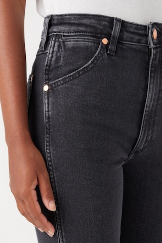 Wrangler Walker Slim Fit Dar Kesim Yüksek Bel Dar Paça Siyah Kadın Esnek Jean Denim Kot Pantolon W2HCMR471 Siyah