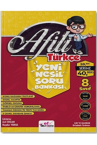 Afili Türkçe Yeni Nesil Soru Bankası  -  LGS'ye Hazırlık -  Efx Akademi Yayınları