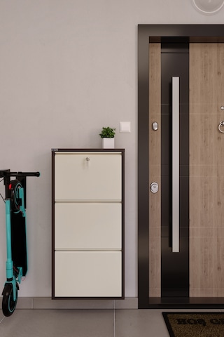 Ceha Kilitli Metal Ayakkabılık 3'lü Kahverengi - Krem - K.AYK-3 /AB8317-AB1013/KL Kahverengi