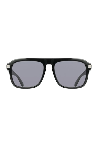 Salvatore Ferragamo Sf 2087s 001 57 Erkek Dikdörtgen Siyah Kemik Güneş Gözlüğü Siyah