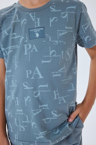 U.S. Polo Assn. Erkek Çocuk 2 Li Bermuda T-şhirt Takım Gri-2301 Gri