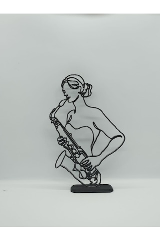 Saksafoncu Masa Dekor Hediye Fikri Sanat Heykeli