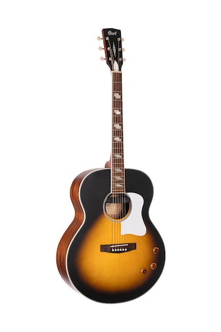 Cort Cj Retro Vsm Elektro Akustik Gitar Vintage Sunburst Mat Orta Seviye - Retro Gigbag Çantalı, Dahili Preamp Ve Eq, Yüksek Rezonans