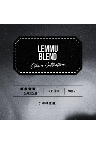 Lemmu Blend Öğütülmüş Filtre Kahve 1000 Gr Çok Renkli