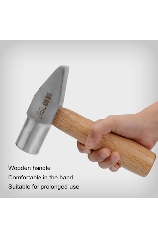 Pazly Yuvarlak Kafa Ördek Gagası Çekiç, El Yapımı, Kısa Saplı Gümüşçü Aracı