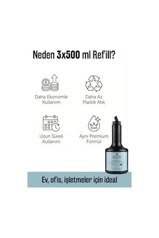 Zephyr Breeze Zeytinyağlı Hamam Kokulu Sıvı Sabun Refill 1500 Ml 3x500 Ml Ekonomik Paket