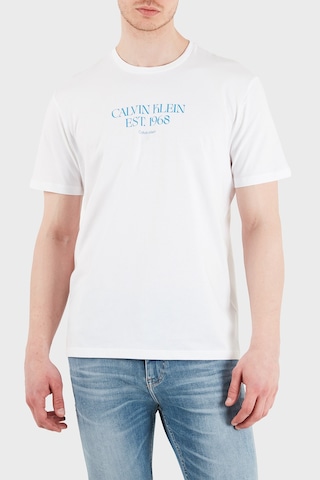 Calvin Klein Erkek T Shirt Lv14rf804g Yaf Beyaz