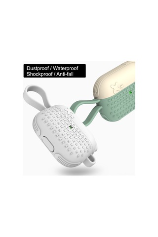 Honmex Airpods Uyumlu Pro İçin Silikon Korumalı Depolama Kutusu - Su Geçirmez, Darbeye Dayanıklı, Şarj Portu Erişimi Kolay - Siyah Airpods Uyumlu Dahil Değil Diğer