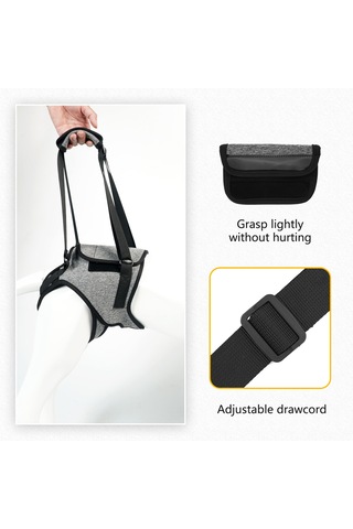 Wezone Yaşlı Ve Engelli Köpekler İçin Destekli Yürüyüş Askısı - Rahat Ve Ayarlanabilir Xl Boy Gri Tasarım Gri