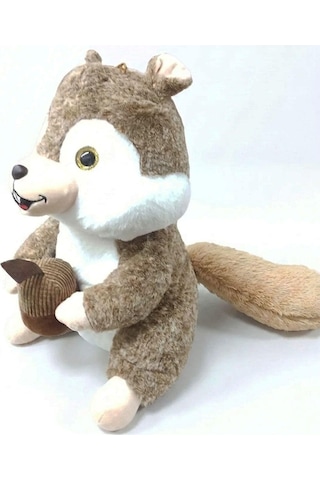 Sevimli Peluş Sincap 50 Cm - Dev Pofuduk Kuyruklu Özel Tasarım Hediye Peluşu