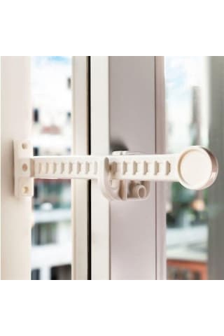 Bebek Çocuk Evcil Hayvan Güvenlik Ayarlanabilir Koruyucu Pencere Havalandırma Kilidi Beyaz