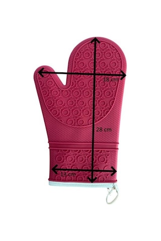 Silikon Fırın Eldiveni 28 18 13 Cm Pastaland Kırmızı