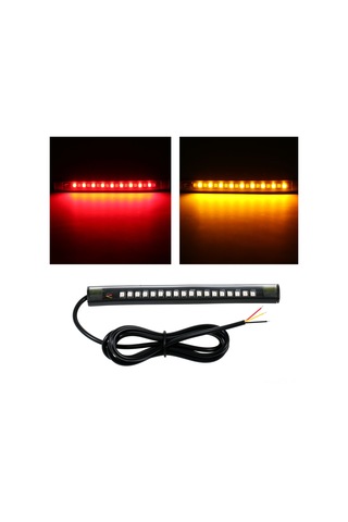 Yaozixa Motorcycle Led Stop-turn Isırtıcı 18smd 12v Su Geçirmez Silikon Soft Strip 1 Adet