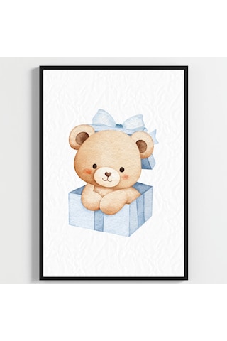 "besay Hoş Geldin Bebek ""ıt's A Boy"" Temalı Çocuk Odası Dekorasyonu Yeni Doğan Hediyesi Sulu Boya Poster 3'lü Set A4 Çe