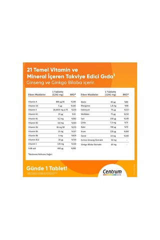 Centrum Energy 30 Tablet 3 Adet