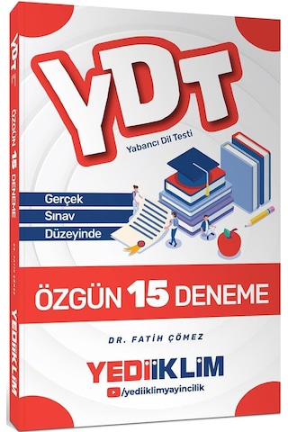 Yediiklim Yayınları Ydt 15 Özgün Deneme Yediiklim Yayınları Ydt 15 Özgün Deneme